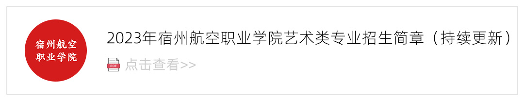 2023宿州航空职业学院艺术类招生简章,艺考招生简章,2023校考招生简章