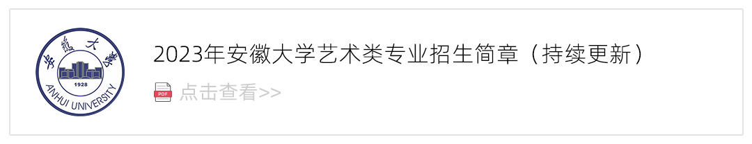 2023安徽大学艺术类招生简章,艺考招生简章,2023校考招生简章