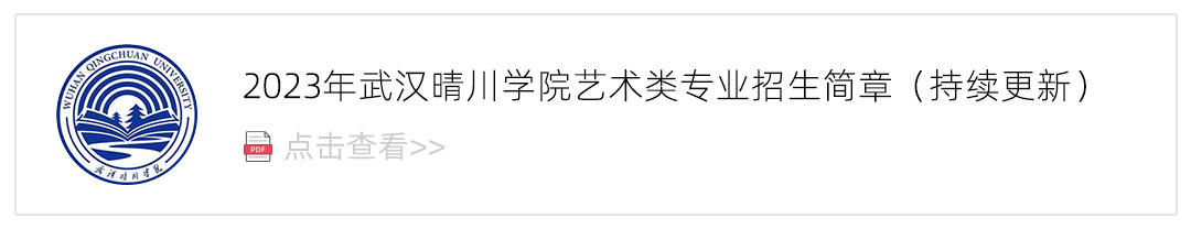 2023武汉晴川学院艺术类招生简章,艺考招生简章,2023校考招生简章
