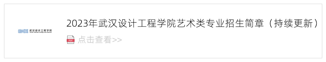 2023武汉设计工程学院艺术类招生简章,艺考招生简章,2023校考招生简章