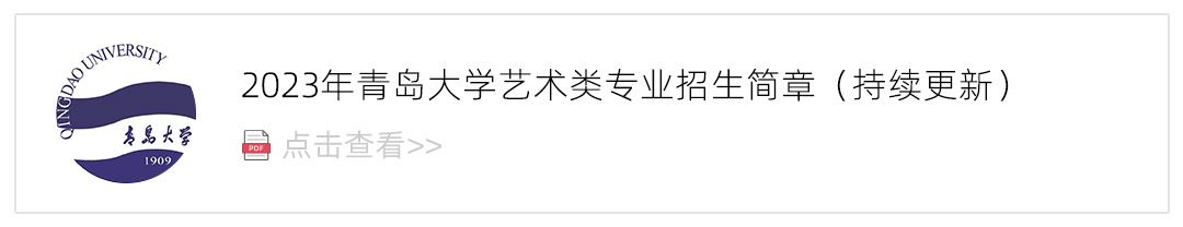 2023青岛大学艺术类招生简章,艺考招生简章,2023校考招生简章