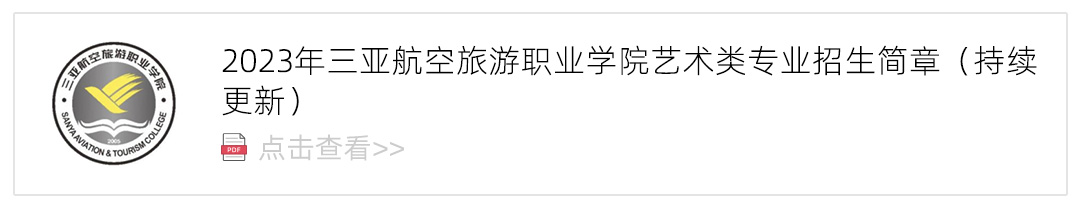 2023三亚航空旅游职业学院艺术类招生简章,艺考招生简章,2023校考招生简章