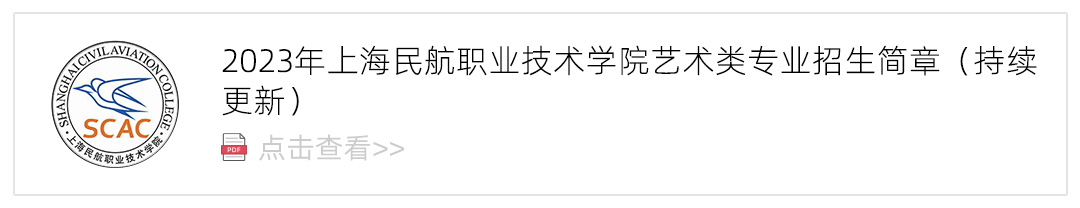 2023上海民航职业技术学院艺术类招生简章,艺考招生简章,2023校考招生简章